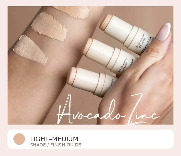 Avocado Zinc concealer range photograph