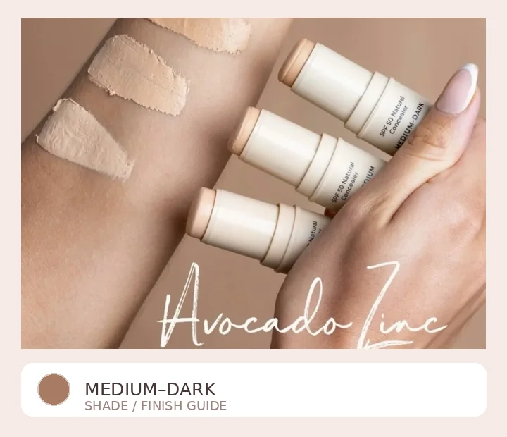 Avocado Zinc concealer range photograph